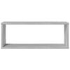 vidaXL Wall Cube Shelves 4 pcs Grey Sonoma 60x15x23 cm Engineered Wood