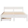 vidaXL Bed Frame without Mattress White 150x200 cm King Size Solid Wood Pine