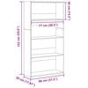 vidaXL Bookcase Sonoma Oak 80x30x152 cm Engineered Wood