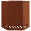 vidaXL Smokeless Fire Pit Brown 48 x 48 x 51 cm Weathering Steel