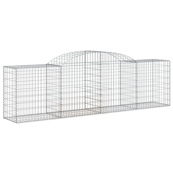 vidaXL Arched Gabion Baskets 25 pcs 300x50x80/100 cm Galvanised Iron