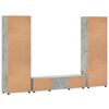 vidaXL TV Cabinet Set with Drawer Concrete Grey Engineered Wood