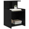 vidaXL Bedside Cabinet Black Oak 40 x 35 x 60 cm Engineered Wood