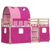vidaXL Bunk Bed without Mattress Pink 80x200 cm Solid Wood Pine