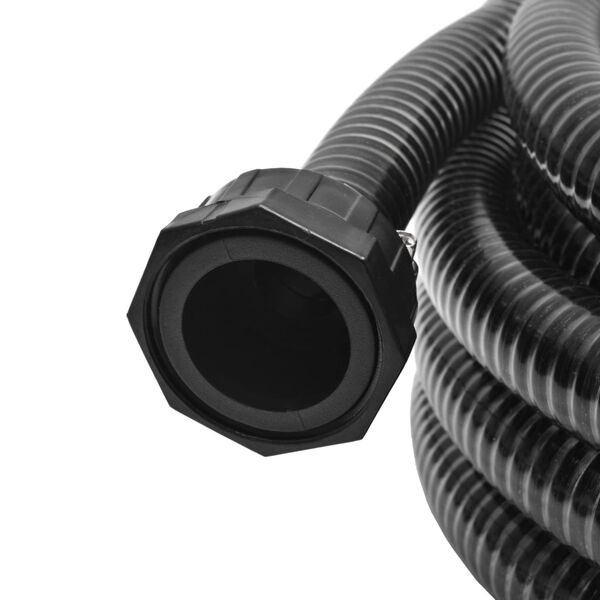 vidaXL Suction Hose with Connectors 4 m 22 mm Black