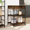 vidaXL Kitchen Trolley Smoked Oak 60x48x89.5 cm Engineered Wood