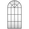 vidaXL Wall Mirror Black 50x100 cm Arch Iron