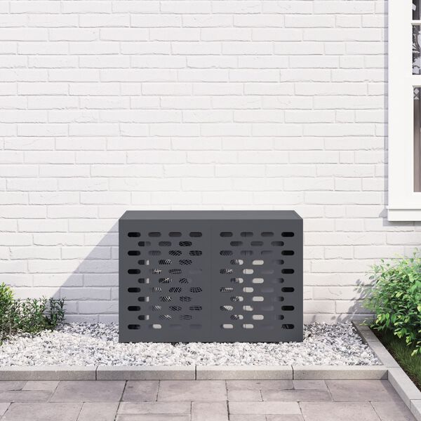 vidaXL Air Conditioner Cover Anthracite 90 x 40 x 60 cm Steel