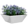 vidaXL Garden Planter Silver 40 x 40 x 15 cm Stainless Steel