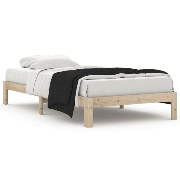 vidaXL Bed Frame without Mattress Solid Wood Pine 100x200cm