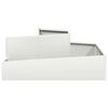 vidaXL Garden Planter White 100 x 100 x 50 cm Cold-rolled Steel