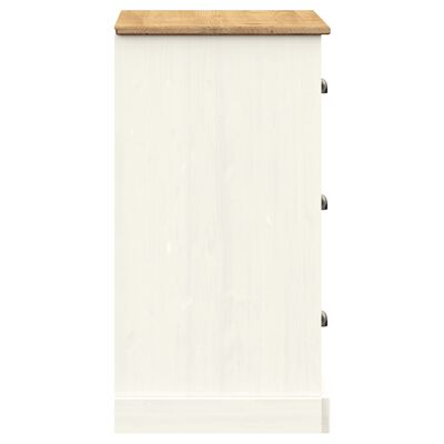 vidaXL Sideboard with Drawers VIGO 78x40x75 cm White Solid Wood Pine