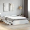 vidaXL Bed Frame with Drawers without Mattress White 150x200 cm King Size
