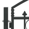 vidaXL Fence gate with Lock Grey 400 x 150 cm Steel