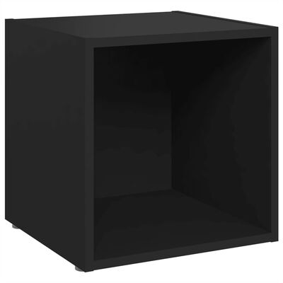 vidaXL TV Cabinets 4 pcs Black 37x35x37 cm Chipboard