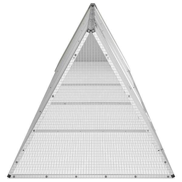 vidaXL Rabbit Cage Grey 504.5x80.5x71 cm Galvanised Steel