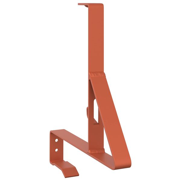 vidaXL Snow Guard Support 2 pcs Red 29.5 x 3 x 34.5 cm Steel