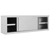 vidaXL Kitchen Wall Cabinet with Sliding Doors 150x40x50 cm Stainless Steel