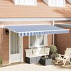 vidaXL Retractable Awning Manual Blue 350 x 200 cm Fabric