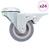 vidaXL 24 pcs Bolt Hole Swivel Casters 50 mm