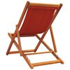 vidaXL Folding Beach Chairs 2 pcs Red Fabric