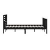 vidaXL Bed Frame without Mattress Black Solid Wood 200x200 cm (810106+814168)