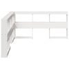 vidaXL Bookcase Headboard L-Shaped White 140 cm Solid Wood Pine