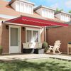 vidaXL Retractable Awning Red 400 x 300 cm Polyester and Aluminium