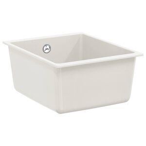 vidaXL Sink 80% Quartz and 20% Resin 370 x 460 mm White