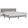 vidaXL Bed Frame with Headboard Light Grey 180 x 200 cm Velvet