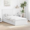 vidaXL Storage Bed with Headboard White 90 x 200 cm Engineered Wood