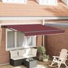 vidaXL Retractable Awning Burgundy 300 x 250 cm Aluminium and Fabric