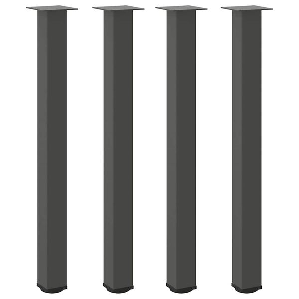 vidaXL Bar Table Legs 4 pcs Anthracite 90-92 cm Steel