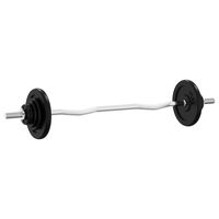 vidaXL Barbell with Plates 60 kg Cast Iron & Chrome Plated Steel