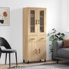 vidaXL Highboard Sonoma Oak 69.5x34x180 cm Engineered Wood