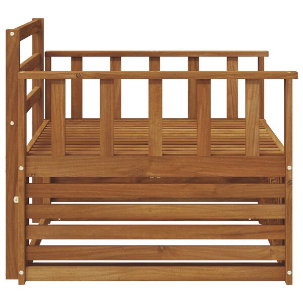 vidaXL 2 Piece Sofa with Armrests Solid Acacia Wood Natural