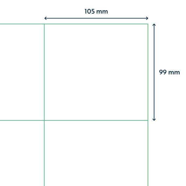 rillprint Self-adhesive Sticker Labels 105x99 mm 1000 Sheets White