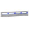 vidaXL TV Cabinet with LED Lights Grey Sonoma 240x35x40 cm