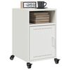 vidaXL Bedside Cabinet White 36x39x59 cm Steel