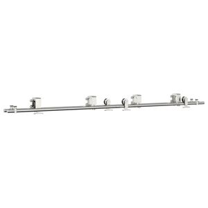 vidaXL Sliding Door Hardware Kit 200 cm Stainless Steel Silver