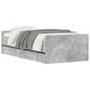 vidaXL Bed Frame with Drawers without Mattress Concrete Grey 90x200 cm