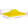 vidaXL Party Tent Roof 4.5x3 m Yellow 270 g/m²