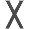 vidaXL Dining Table Legs X-Shaped 2 pcs Anthracite 60x(72-73) cm Steel