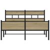 vidaXL Bed Frame without Mattress Sonoma Oak 150x200 cm King Size Engineered Wood