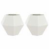 vidaXL Planter 2 pcs White 100 x 100 x 80 cm Steel