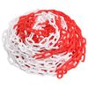 vidaXL Warning Chain Red and White 30 m &Oslash;8 mm Plastic