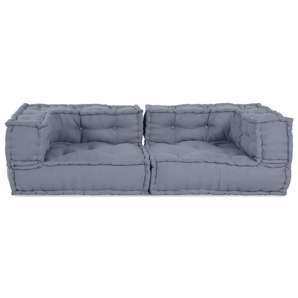vidaXL Modular Sofa 3 pcs Grey 140 x 70 x 36 cm Fabric