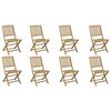vidaXL Folding Garden Chairs 8 pcs 44x50x88 cm Solid Wood Acacia