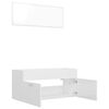 vidaXL 2 Piece Bathroom Furniture Set High Gloss White Engineered Wood