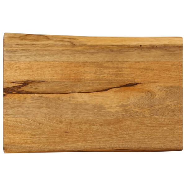 vidaXL Table Top 60x40x2.5 cm Live Edge Solid Wood Mango